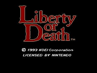 Liberty or Death title screen for Super Nintendo